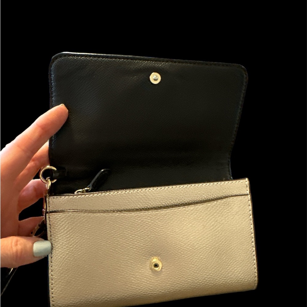 Metallic Gold COACH Wristlet - Picture 4 of 6